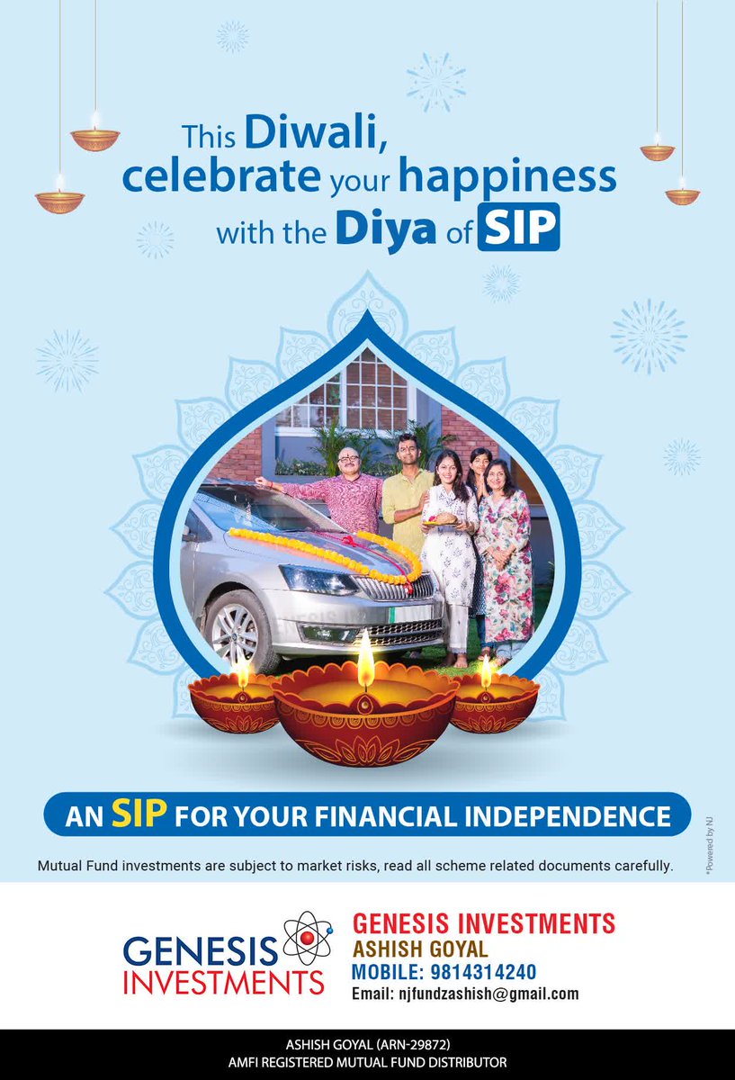 GENEINVEST's tweet photo. Embrace the spirit of Diwali by investing in your future and celebrating your financial independence. Interested?
Click here - https://t.co/pm1PyvEdYo
 
 #njwealth #njmutualfunds, #systematicinvestmentplan ,#sipsahihai,#topupsip ,#investinmutualfunds, #startyoursip, https://t.co/RRtrKg8uny