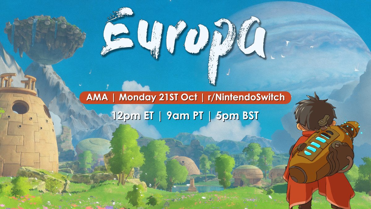 We’re doing an AMA on r/NintendoSwitch to talk about Europa! 💖

Join us in an hour and a half, and ask anything you want about our cozy indie game. 😊 

➡️ reddit.com/r/NintendoSwit…