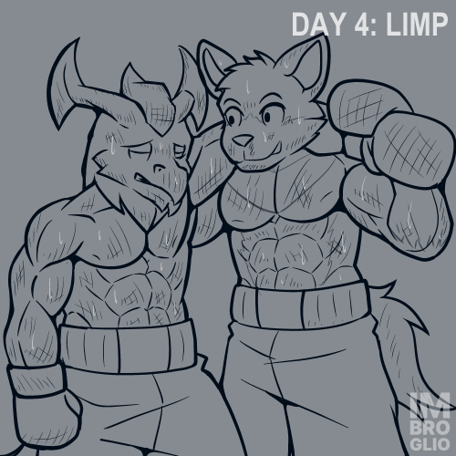 #Fightober Day 4 - Limp feat
<a href="/WolfCommando1/">🐺(Bas Savage)🦙(San) @wolfcommando1.bsky.social</a>
and
<a href="/Marshall_Pup03/">🔥❤️ Marshall 🐾🦴</a> 
#Fightober2024