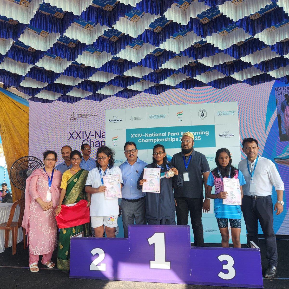 S_Phal_Dessai's tweet image. Glimpses of the XXIV National Para Swimming Championships, Goa 2024-26, showcasing incredible talent and determination of our para-athletes. A proud moment for inclusive sports! 

#ParaSwimming #Goa2024 #InspirationInMotion