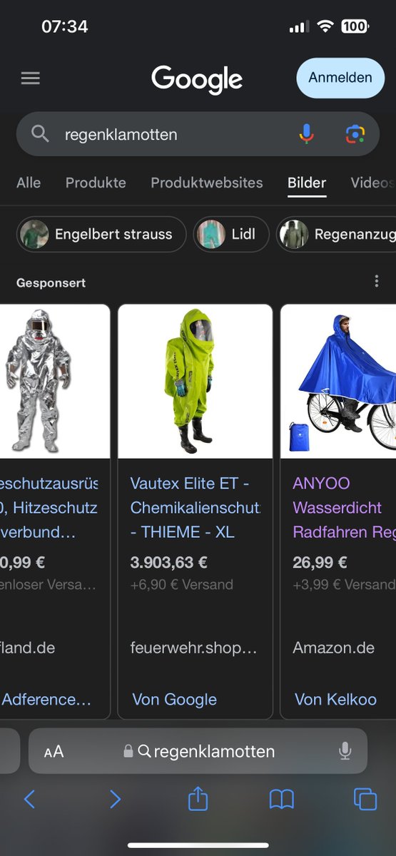 Wollte eigentlich nur kleidung gegen Regen