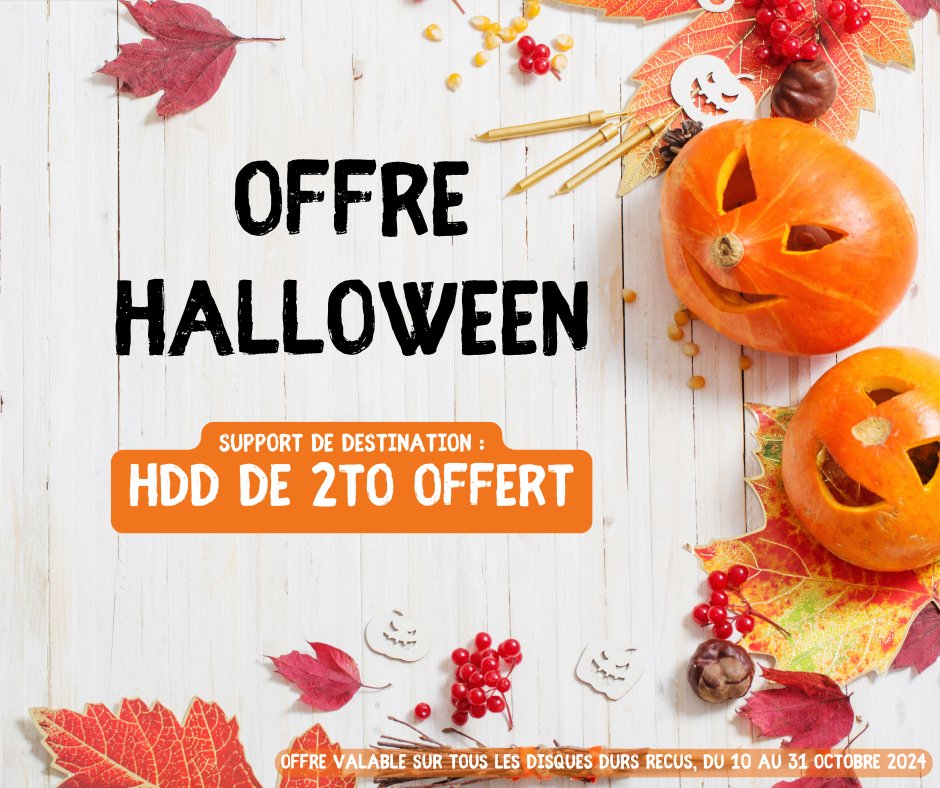 Data_LabCenter's tweet photo. 🎃 Offre Spéciale Halloween chez Data LabCenter ! 👻

Rendez-vous sur notre page Facebook afin de consulter les conditions de l'offre : https://t.co/Qgt47DzXYq

Ne manquez pas cette opportunité incroyable ! Faites vite, car l’offre est limitée. https://t.co/TRjT3mrj5l