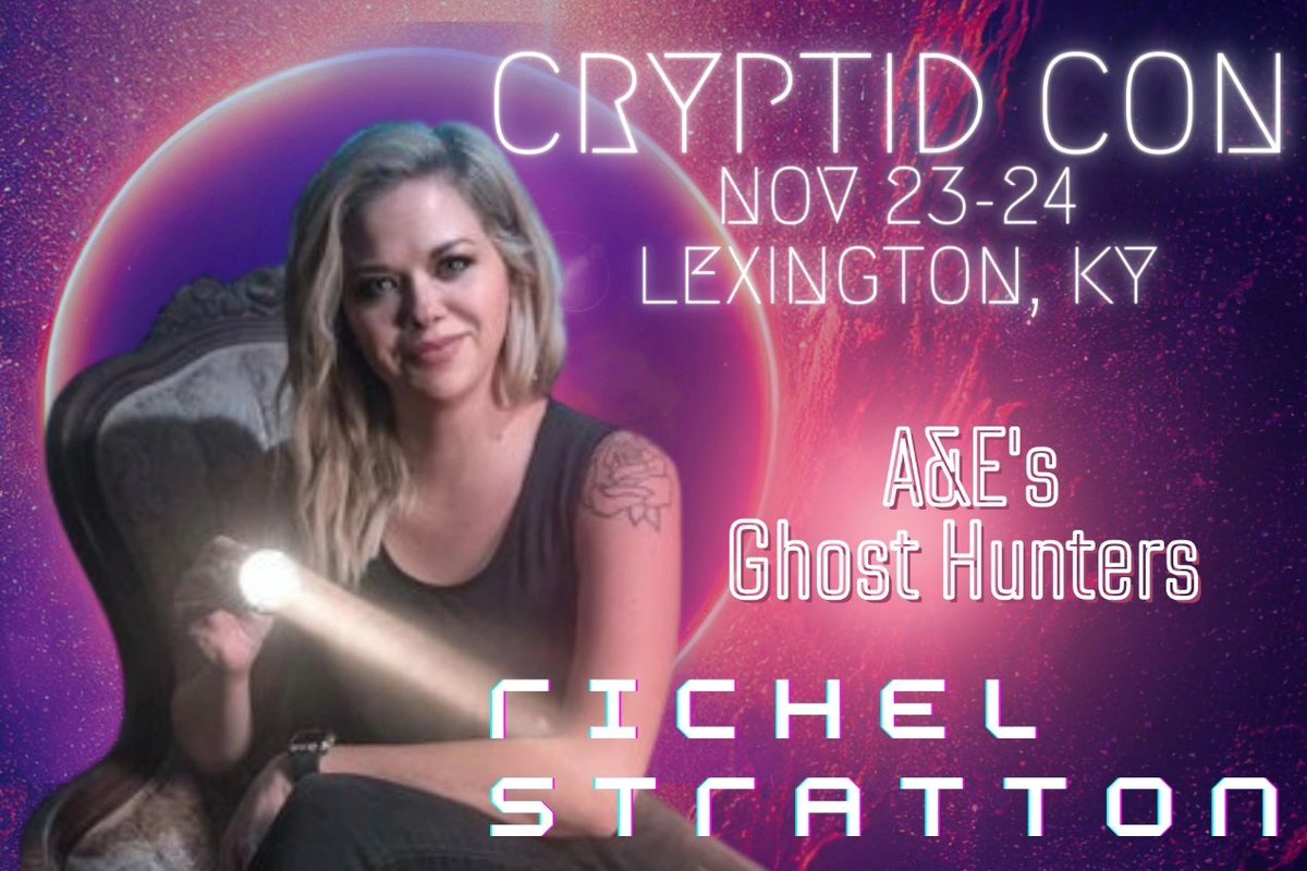 Ever want to know about the paranormal? Come out and talk to A&amp;E's Ghost Hunters favorite duo <a href="/Brian_MurrayGH/">Brian Murray</a> and <a href="/StrattonRichel/">Richel Stratton</a> at Cryptid Con this November 23rd and 24th!