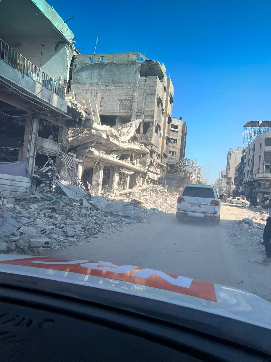 NRC staff are visiting Gaza City this week, witnessing the utter devastation there as a result of Israeli bombardment. 

The scale of destruction is truly shocking. They were able to speak with those who had fled North Gaza, most of which is under tight siege.

1/2