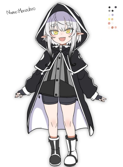 モノクロちゃんの新しい衣装考えるなどした、。 