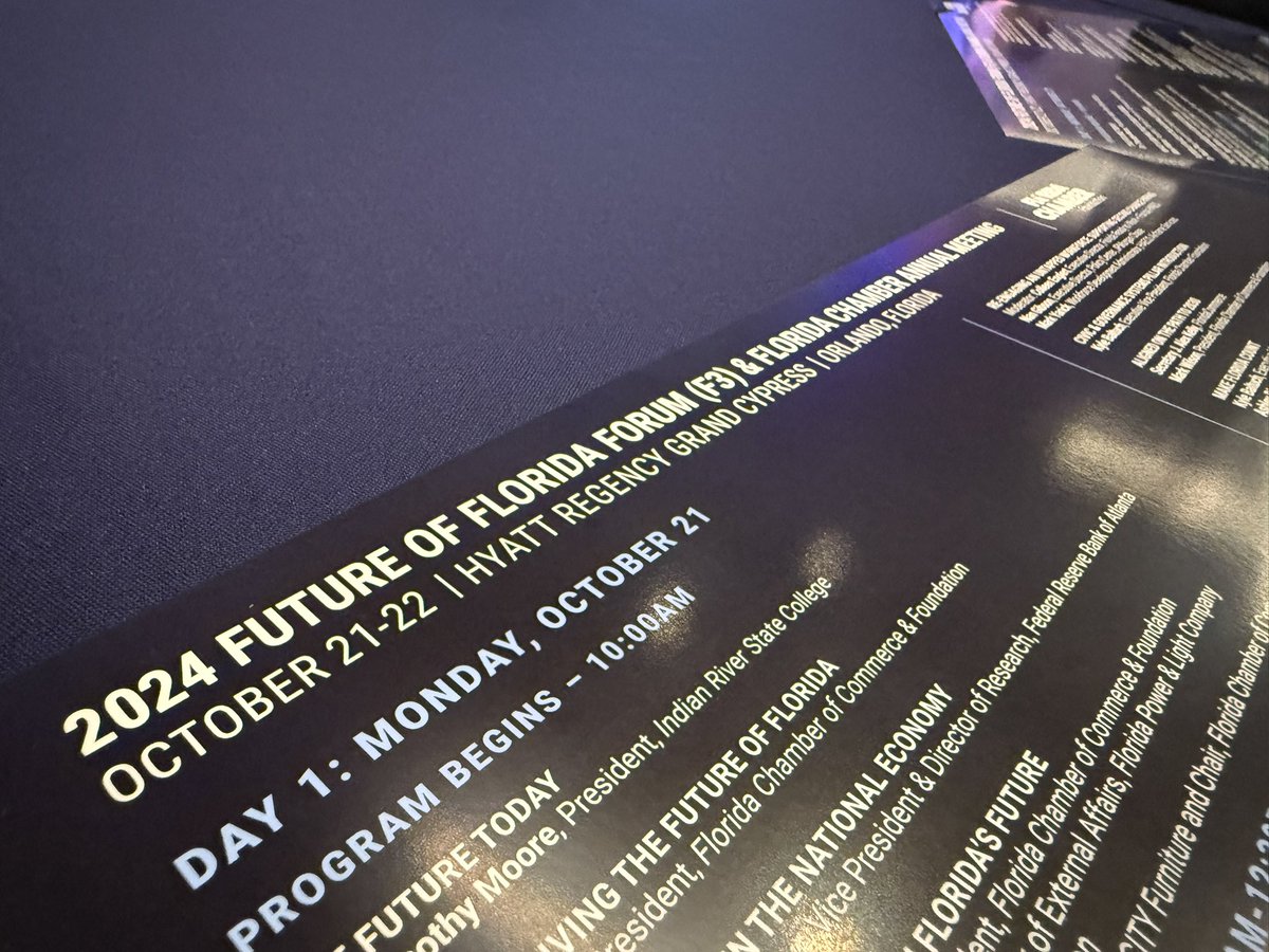Unpacking the trends that will drive the future of Florida! We’ve got to prepare for a time of unprecedented change to achieve our full potential. <a href="/FLChamber/">Florida Chamber</a> #F3 #FL2030 #fltechnicalcolleges