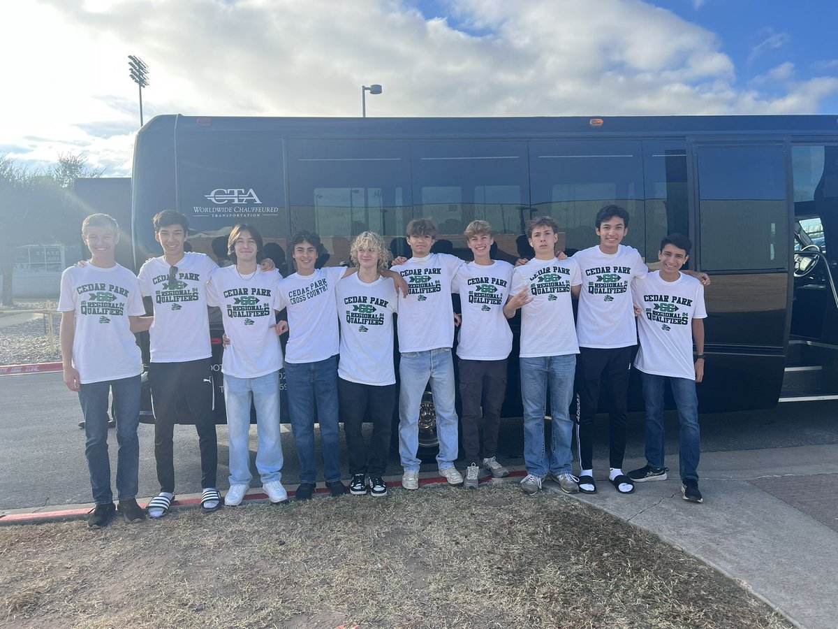 Cedar Park Cross Country (@cphs_cctf) on Twitter photo Regional bound, let’s go Timberwolves!!!
#cpproud #onepack
<a href="/CoachQCPProud/">Coach Q</a> <a href="/var_austin/">VAR</a> <a href="/coach_pearce/">Phillip Pearce</a> <a href="/CPHS_Sports/">CPHS Sports</a> <a href="/CPHSNews/">CPHS News</a> Regional bound, let’s go Timberwolves!!!
#cpproud #onepack
<a href="/CoachQCPProud/">Coach Q</a> <a href="/var_austin/">VAR</a> <a href="/coach_pearce/">Phillip Pearce</a> <a href="/CPHS_Sports/">CPHS Sports</a> <a href="/CPHSNews/">CPHS News</a>
