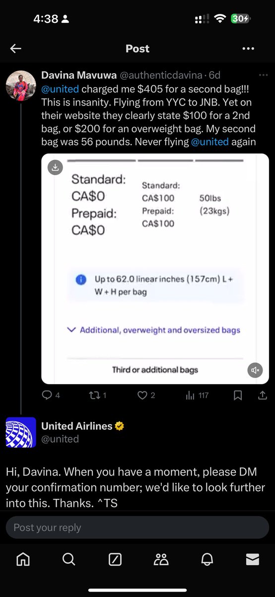 Update! <a href="/united/">United Airlines</a> have issued a refund! Thank you for being fair, and just <a href="/united/">United Airlines</a>.