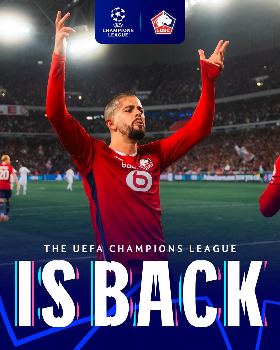 losclive's tweet photo. 𝑼𝑪𝑳 𝑰𝑺 𝑩𝑨𝑪𝑲 𝑻𝑶𝑴𝑶𝑹𝑹𝑶𝑾 😍

La @ChampionsLeague revient demain 💪

#AtletiLOSC @Atleti https://t.co/lkROSfalAz