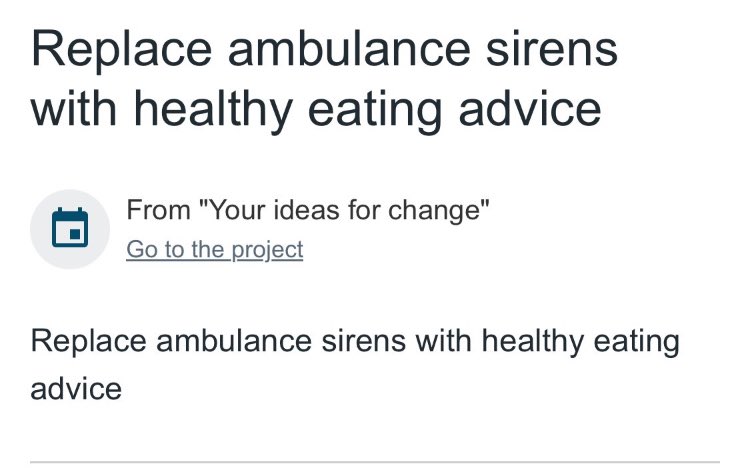 Pippa Crerar (@pippacrerar) on Twitter photo Some of the suggestions on the NHS ‘Change’ website are wild…
(h/t <a href="/Smyth_Chris/">Chris Smyth</a> <a href="/KateEMcCann/">Kate McCann</a> et al) Some of the suggestions on the NHS ‘Change’ website are wild…
(h/t <a href="/Smyth_Chris/">Chris Smyth</a> <a href="/KateEMcCann/">Kate McCann</a> et al)