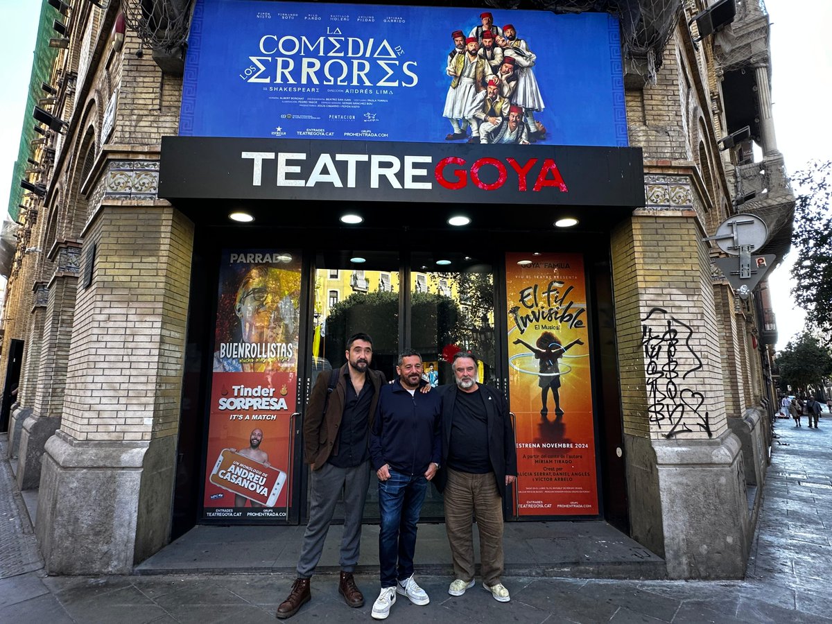 Teatre Goya (@teatre_goya) on Twitter photo Avui hem presentat #LaComediaDeLosErrores, un text de #WilliamShakespeare, versionat per #AlbertBoronat, dirigit per #AndrésLima i interpretat per <a href="/NietoPepon/">Pepon Nieto</a>, <a href="/santiagomolero/">santiago molero</a>, #FernandoSoto, #RuloPardo, #AvelinoPiedad i #EstebanGarrido
Demà comença funcions! ✨ Avui hem presentat #LaComediaDeLosErrores, un text de #WilliamShakespeare, versionat per #AlbertBoronat, dirigit per #AndrésLima i interpretat per <a href="/NietoPepon/">Pepon Nieto</a>, <a href="/santiagomolero/">santiago molero</a>, #FernandoSoto, #RuloPardo, #AvelinoPiedad i #EstebanGarrido
Demà comença funcions! ✨