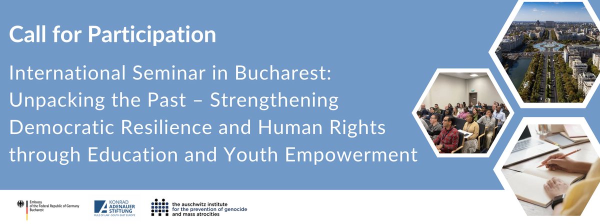 Are you a student in Germany or Romania who is passionate about human rights, history, and politics?  

Join a 5-day seminar to learn how lessons from the past can empower us to prevent atrocities &amp; strengthen democratic resilience today!  

More info:  🔗 tinyurl.com/5fhayzbh