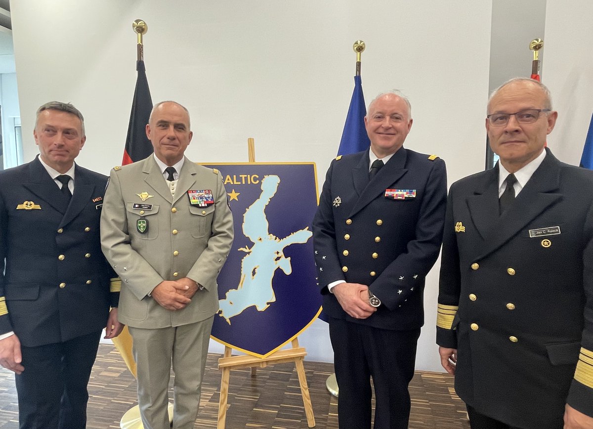 NATOJFCBS's tweet photo. #HappeningNow
Lt. Gen. Jean-Pierre Perrin, COS @NATOJFCBS , attends the inauguration of Commander Task Force Baltic (CTF-B) in Rostock, Germany. CTF-B will lead tactical operations in the #BalticSea, a key region for NATO's defence strategy. The Baltic Sea region is vital not just as a maritime area, but as a joint space for Europe's security.
#WeAreNATO #StrongerTogether #DeterAndDefend #MNCNE