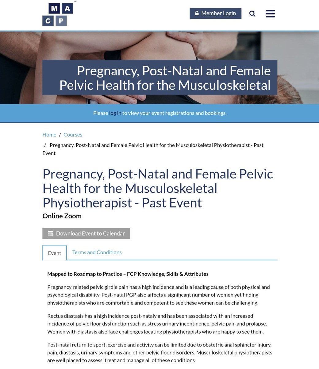 Big thanks to Hazel &amp; Emma for organising the MACP pregnancy, post-natal &amp; Female Pelvic Health for MSk Physios on Saturday. Thx to Ash &amp; Lydia for helping also and the 22 fab course attendees. Great day of discussion
