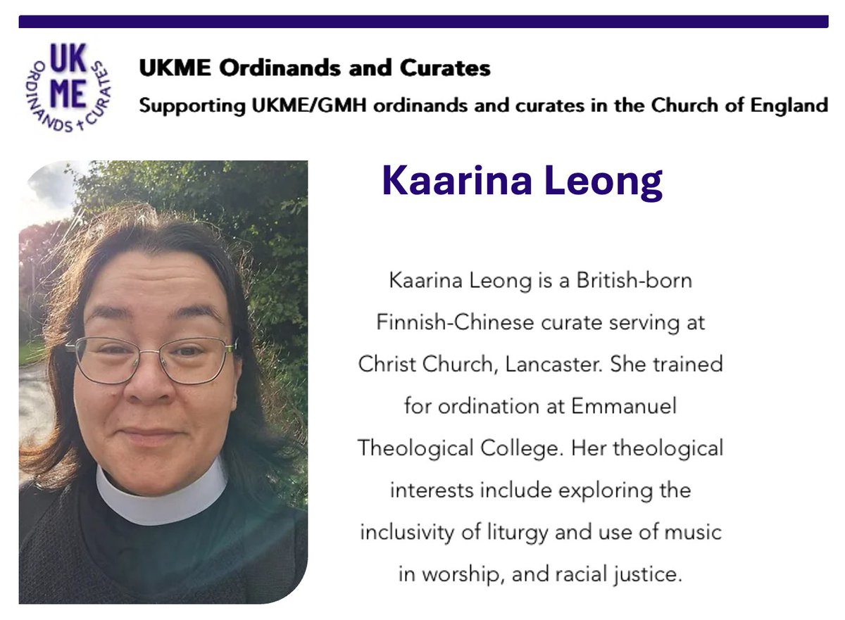 TheTeaHouse_UK's tweet photo. Absolutely brilliant to see Rev. Kaarina Leong join the committee for @UKMEOrdCur. Launched in 2021, the network supports and encourages UKME/GMH ordinands and curates in @churchofengland during their journey towards priesthood. 
@AMENCofE @007rdg @cofelancs @JillLCDuff https://t.co/4v6W0PkdFo