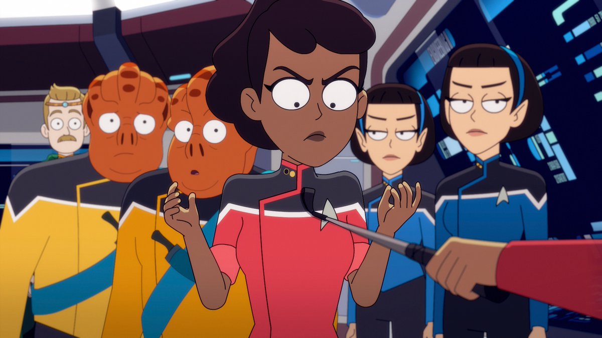 TheTrekCentral's tweet photo. 🚨NEW THIS WEEK!

The final season of #StarTrekLowerDecks arrives with a double-ep premiere!

Season 5 is "a celebration of this underdog crew who are dangerously close to being promoted out of the lower decks & into strange new Starfleet roles."

Streaming Thu, Oct 24 on Paramount+
#StarTrek