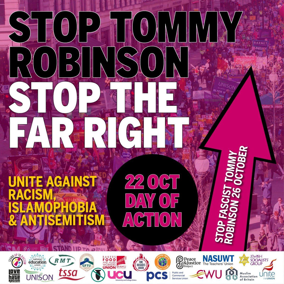 Workplace Day of Action Tuesday 22/10. Ahead of the #StandUpToRacism demo on Saturday 26 October, we're building support in a day of action. 

If you're holding an event, or taking a photo showing your support on Tuesday 22 October, tag @antiracismday