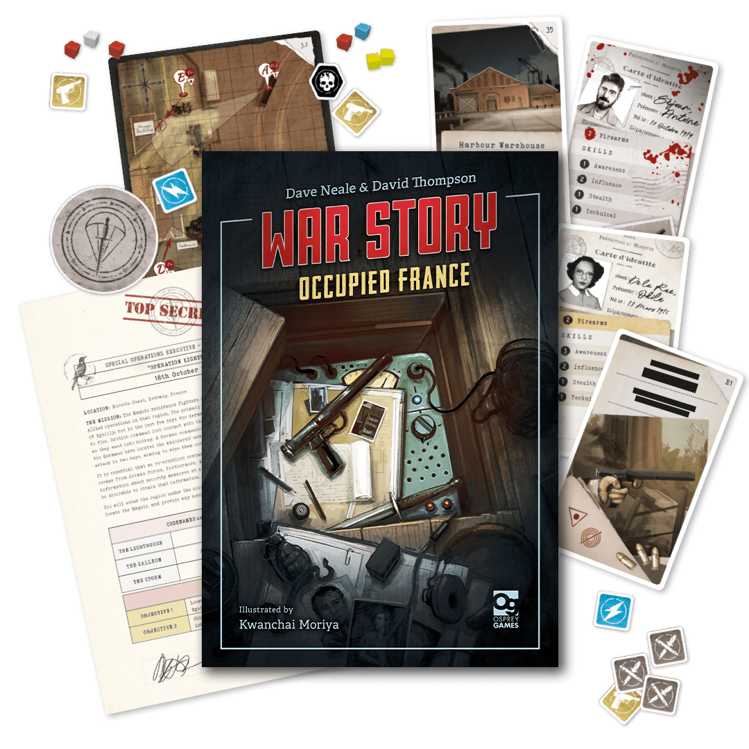 Kwanchai Moriya (@kwanchaimoriya) on Twitter photo Some cover artwork and process for War Story: Occupied France, a new choose-your-own-adventure, WW2, spy thriller board game, and it's available now! The latest and greatest from <a href="/djackthompson/">David Thompson 🇺🇦 🎗️ 💚</a> and <a href="/davenealewriter/">Dave Neale</a>, published by <a href="/OspreyGames/">Osprey Games 🎲</a>. #tabletopgames #boardgames #tabletop Some cover artwork and process for War Story: Occupied France, a new choose-your-own-adventure, WW2, spy thriller board game, and it's available now! The latest and greatest from <a href="/djackthompson/">David Thompson 🇺🇦 🎗️ 💚</a> and <a href="/davenealewriter/">Dave Neale</a>, published by <a href="/OspreyGames/">Osprey Games 🎲</a>. #tabletopgames #boardgames #tabletop