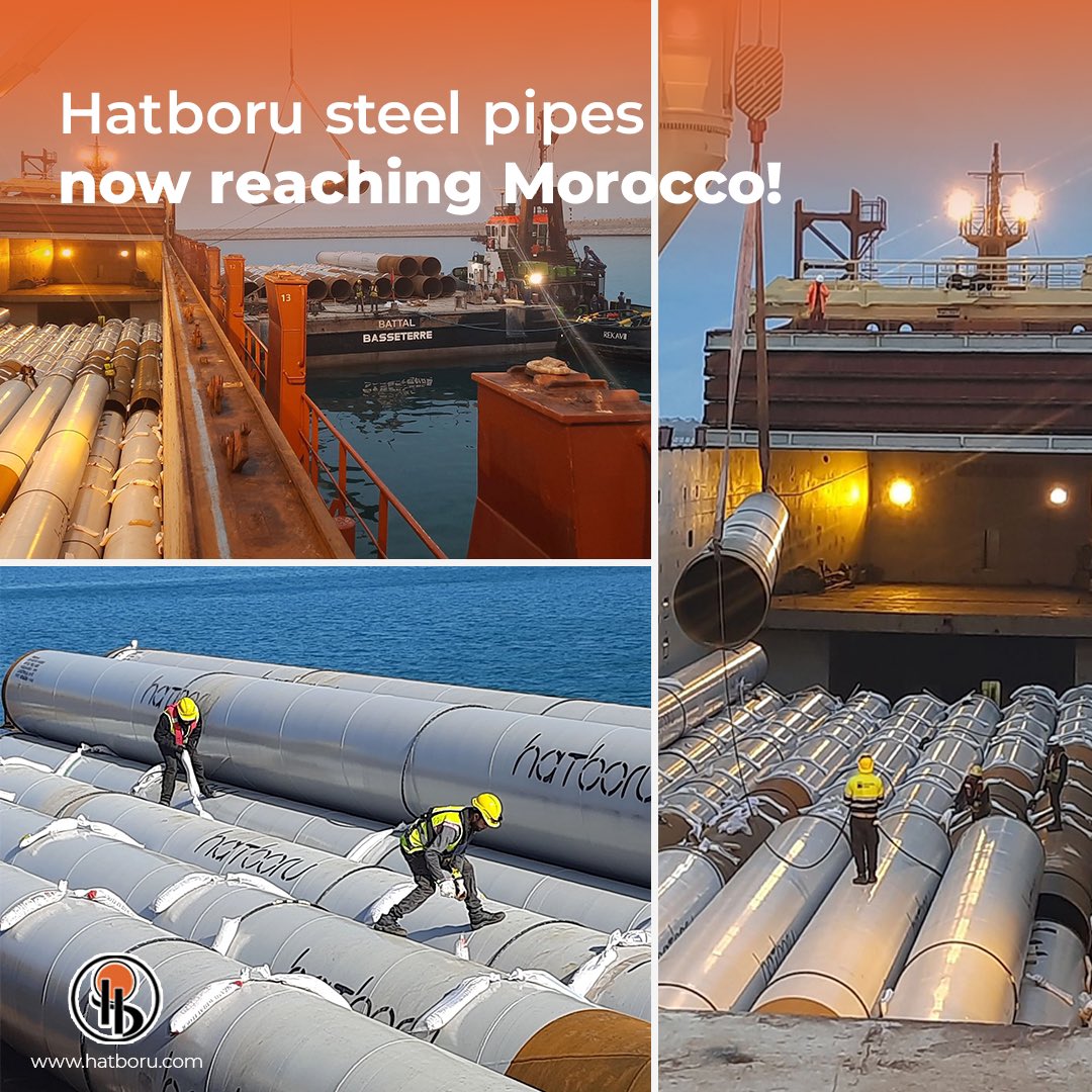 🚢 Hatboru steel pipes now reaching Morocco!
Our strong steel pipes have arrived in Morocco, continuing our journey of delivering quality and trust with every shipment. This powerful connection showcases our global success.