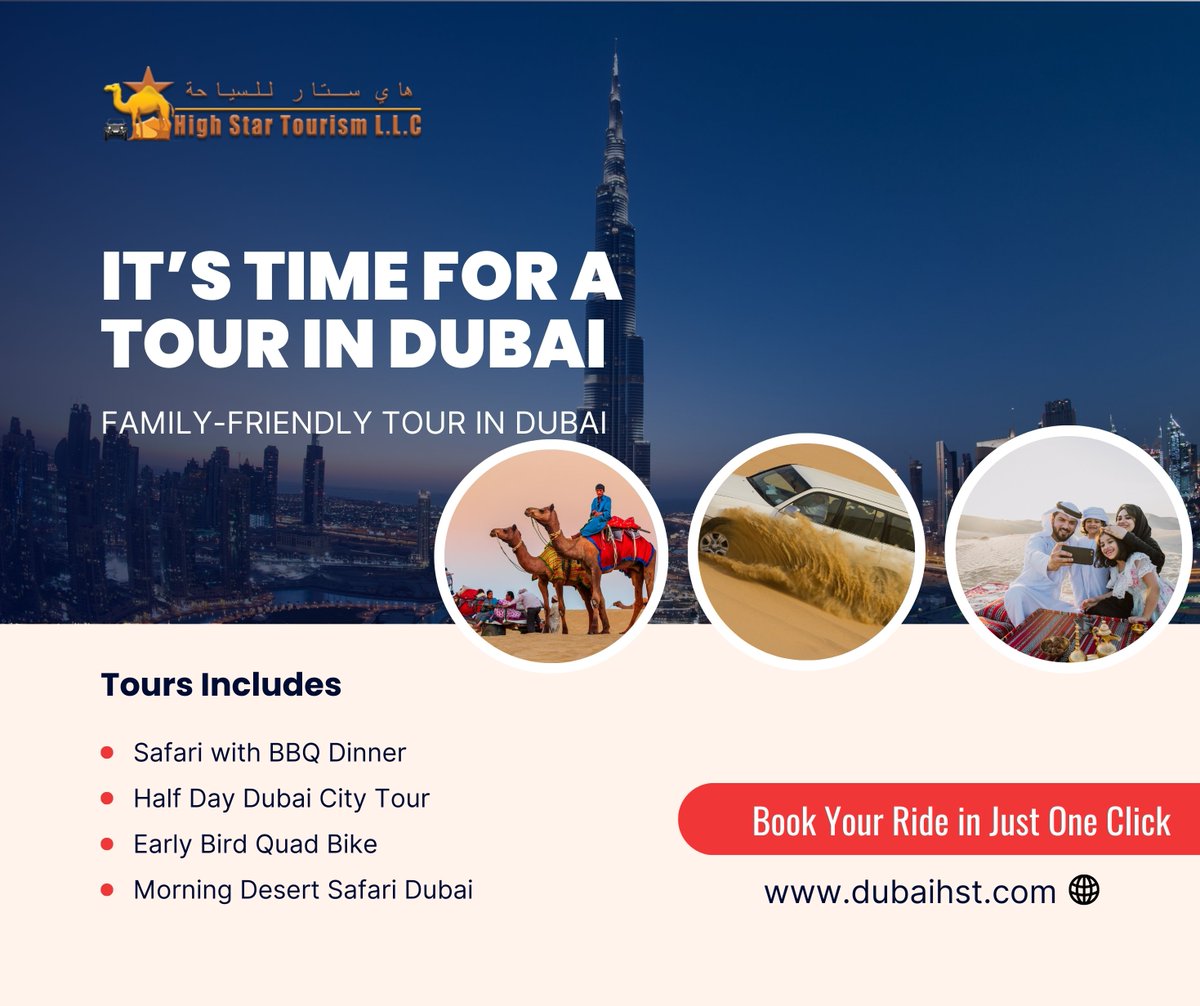 HighStarTourism's tweet photo. Time for an unforgettable adventure in Dubai! Explore the city's wonders with Dubai HST.
#DubaiHST #dubaihst #highstartourism #dubai #abrawatertaxi #camelridedubai #bbq #fireshow #dunebashing #quadbike #dubaicitytour #desertsafari https://t.co/Z1A4EJQwdM