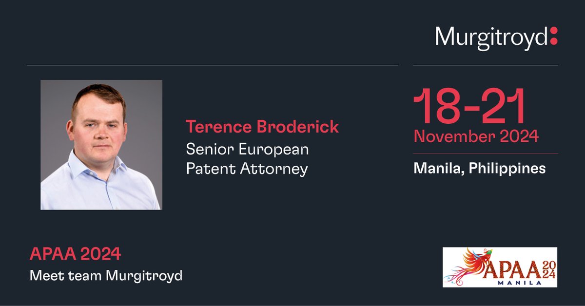 Next month, Terence will be attending APAA, and is looking forward to joining other IP professionals for discussions on trends and challenges in the sector. Are you going to be there too? Get in touch with Terence to catch up 🤝

#APAA #APAA2024 #IPevent #IntellectualProperty