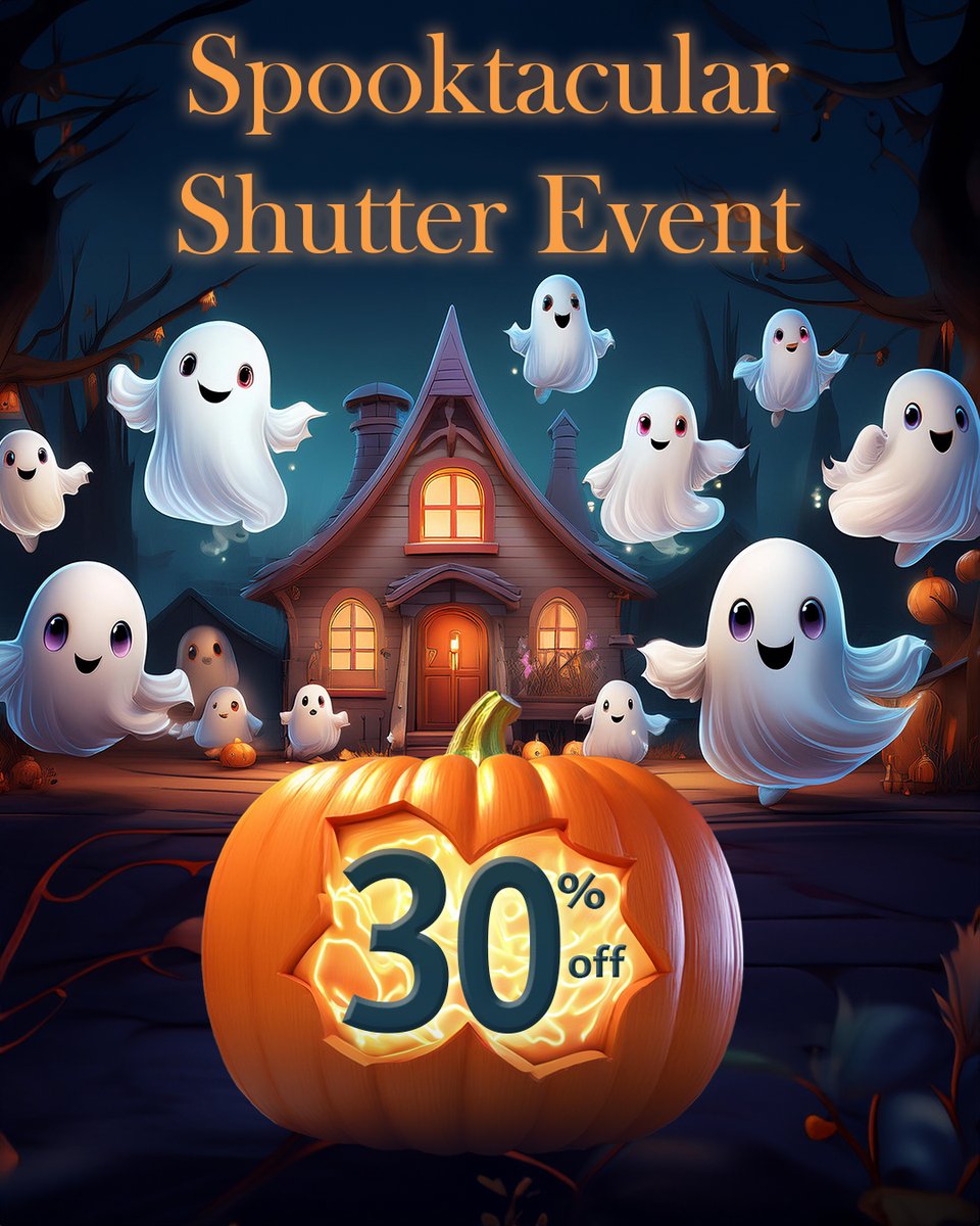 YourBlindDirect's tweet photo. 👻 No tricks, just a treat! 🎃
This Halloween, give your home a spook-tacular makeover with 30% off our PF Shutter range! 🏠✨

Shop here NOW https://t.co/U1M2lItGbV

#windowblinds #blinds #shutters #perfectfitblinds https://t.co/krmQstEfOB