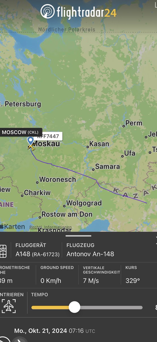 holgidaun's tweet photo. Russia - Air Force An-148-100E RA-61723 #14F11B
als RFF7447 Start in Chkalovskiy -> KAZ
(letztmals 29nov23 erkannt)
@thereccelizard @Borrowed7Time @IntelNightOWL https://t.co/gzh0m7rojc