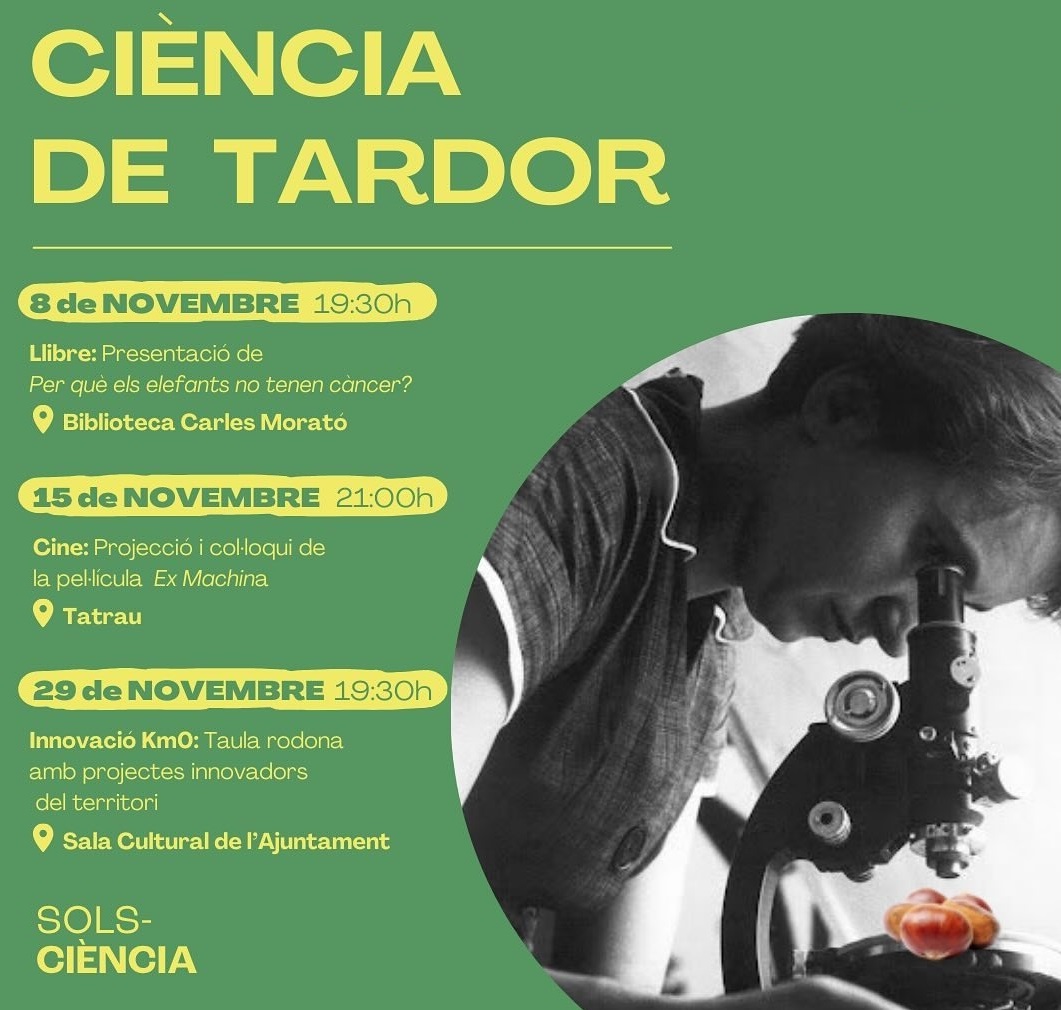 solsonafm's tweet photo. Aquesta tardor torna el @solsciencia amb una pel·lícula, un llibre i una taula rodona #Solsona https://t.co/mlozA0sEbI