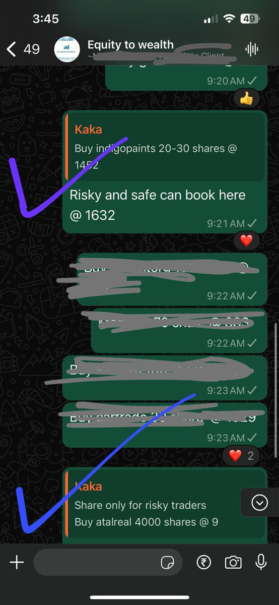 Gourav1104's tweet image. 3 #equity calls exited in profit today 

#indigopaints
#atalrealtech
#gflltd 

As I said we will buy at lowest stock recommendation in equity group are now started 
Today we suggest our best 7 stock 
Some of them are at lower price from the price we suggested to buy, one can…