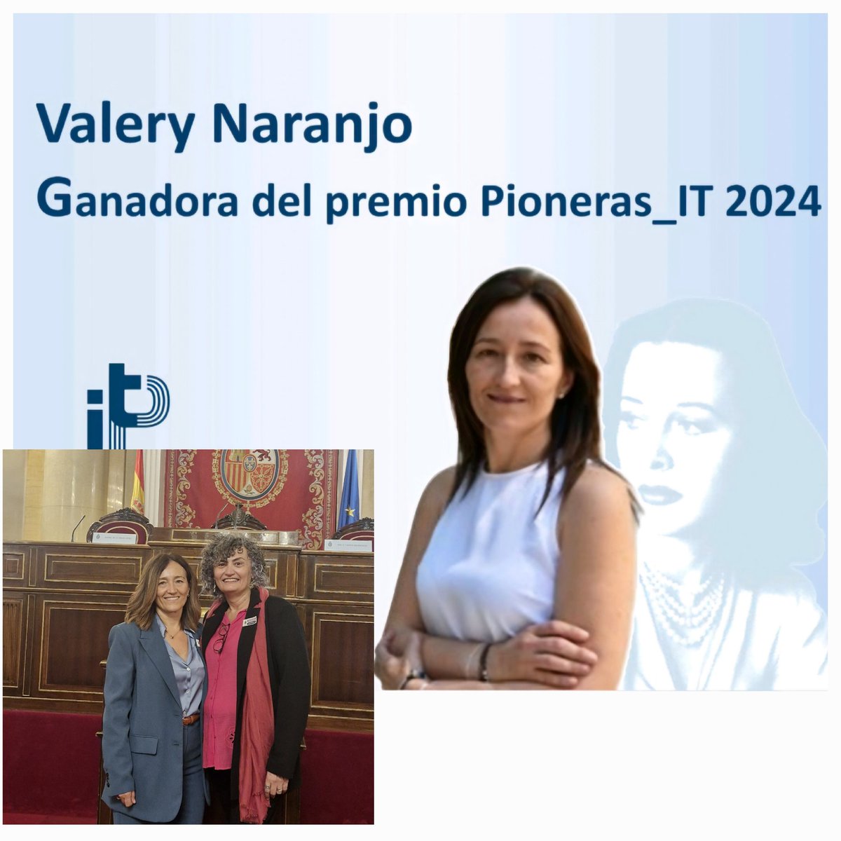 Hoy con <a href="/ValeryNaranjo1/">Valery Naranjo</a> en el senado donde recibe el premio #pioneras2024 del <a href="/COIT_AEIT/">COIT_AEIT</a>. Enhorabuena 😘😘