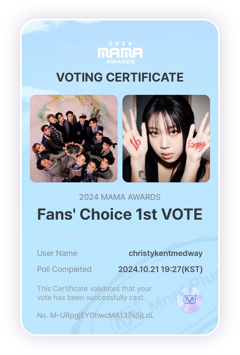 clsnuk's tweet photo. #2024MAMAAWARDS #MnetPlus #Fan'sChoice #SEVENTEEN https://t.co/OZwpdGduUj