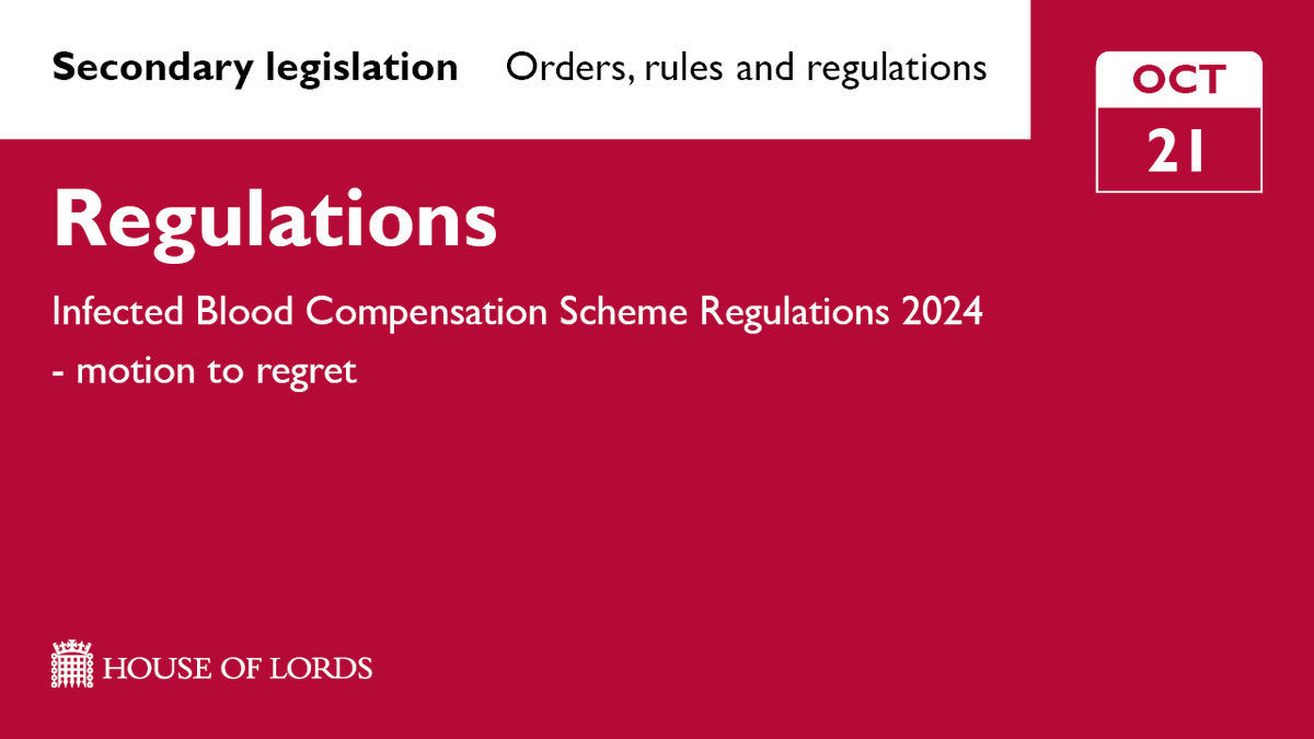 Later, Infected Blood Compensation Scheme regulations are in the spotlight as members debate a motion to regret from <a href="/SalBrinton/">SalBrinton</a>.

➡️ Check the link in our bio to learn more and watch online