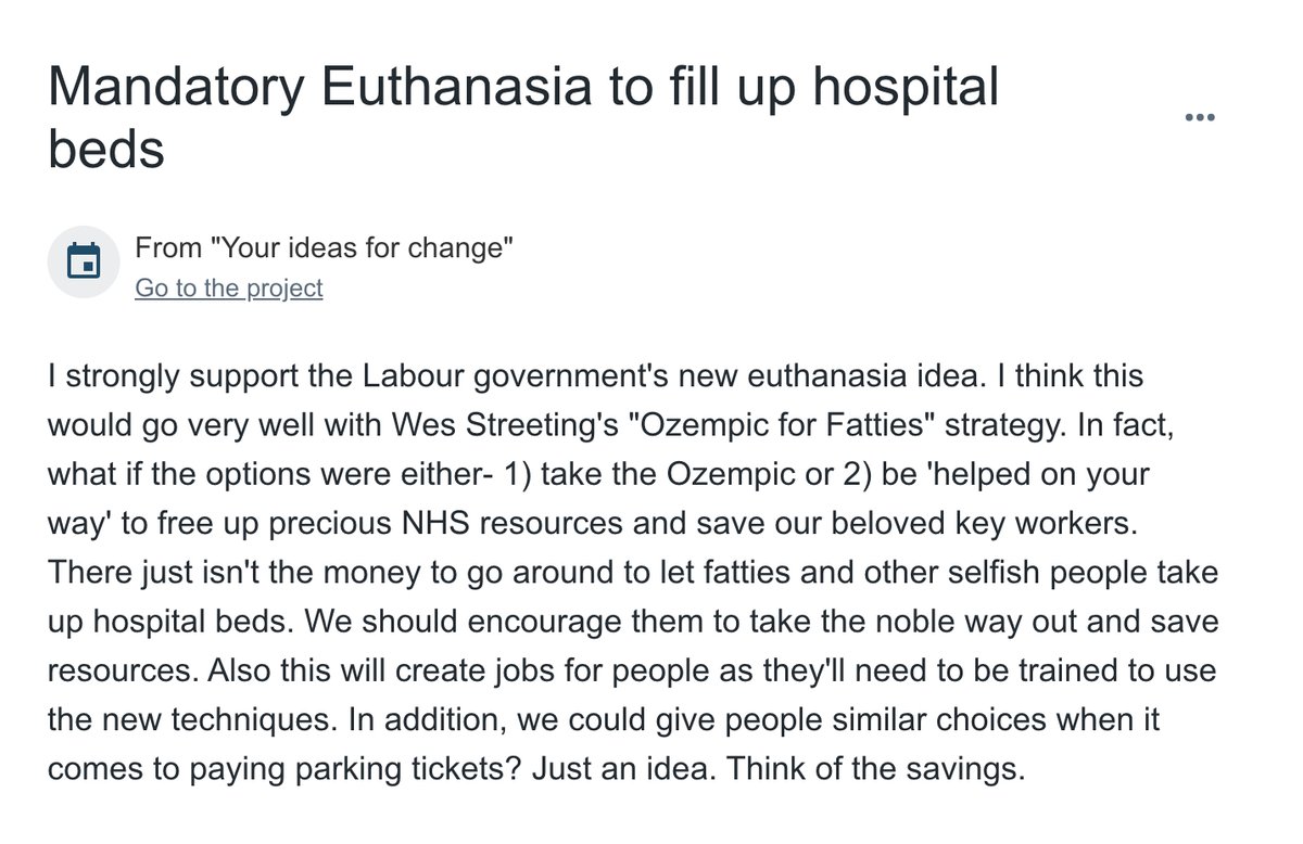 christiancalgie's tweet photo. Just checking in on the responses to Wes Streeting's public NHS consultation https://t.co/5pHTXPFffN