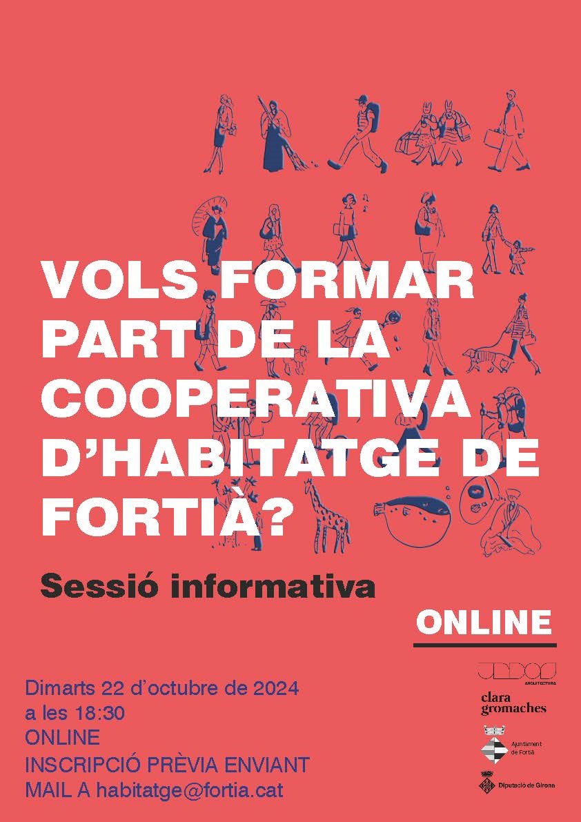 Connecta't a la sessió informativa de la cooperativa d'habitatge en cessió d'ús a Fortià.

📅 Dimarts 22 d'octubre de 2024
🕖 A les 18:30
💻 On-line a enllaç de la videotrucada: meet.google.com/nxh-wjgj-pzr 

👉 instagram.com/coop_habitatge…
ℹfortia.cat/habitatge/habi…