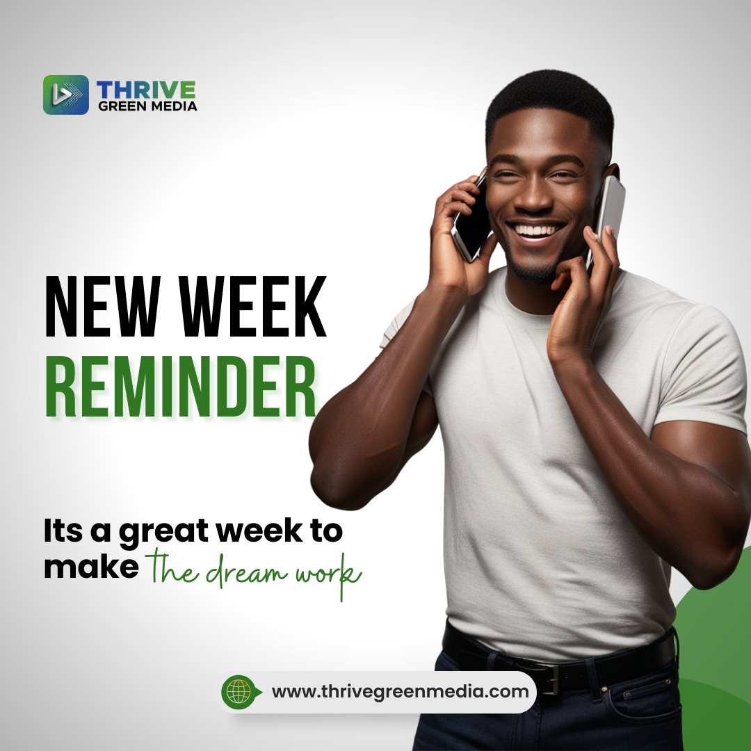 TGMAgency's tweet photo. Remember, every small step counts! 

What’s on your agenda this week?   

Share your goals with us!    

#MondayMotivation #DreamBig #ThriveGreenMedia https://t.co/g6XqRFhbTK