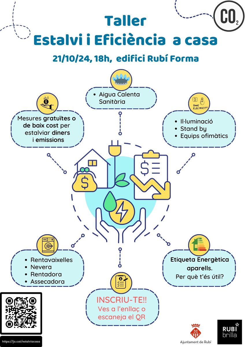 #estalvienergetic #eficienciaenergetica

🤔Ser eficient compensa? 

No malbaratar 100 kWh/mes:
➡️20€ / 25kg C02 / al mes 💸💨

.. i, alerta .. !
➡️🔴20.400€ / 25,5 Tn C02🔴durant tota la vida 
💸💸💸💨💨💨

😉Tu que creus? 

Inscripció:! ja.cat/eficienciaacasa