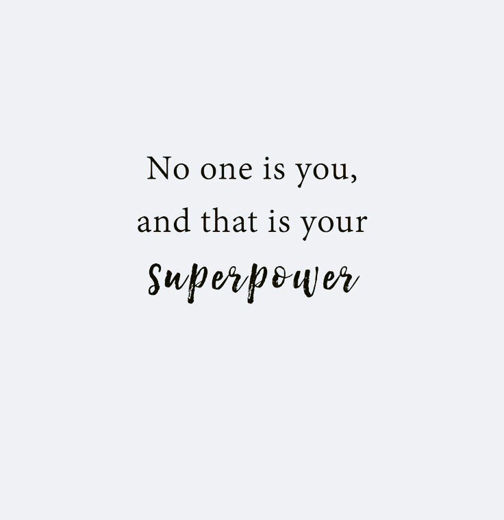 Be yourself 😉