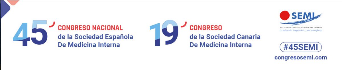 ⭐️45º Congreso Nacional de SEMI (24-26 octubre)

🗓️Jueves 24 :
13:30-14:30: TOP🔟 ETEV

🗓️ Viernes 25:
➡️09:00-11:00 TALLER ECOGRAFÍA  TVP 
➡️11:00-12:30 ACO ESCENARIOS COMPLEJOS
➡️15:30-16:30 Reunión grupo  trabajo
➡️17:00-18:00 CARACTERÍSTICAS Y PECULIARIDADES ETV EN ANCIANO