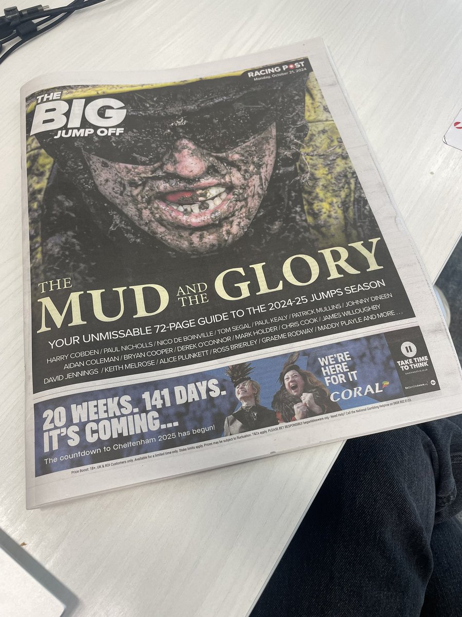 Maddy Playle (@mp_horseracing) on Twitter photo A reminder The Big Jump Off is available for free in today’s <a href="/RacingPost/">Racing Post</a>. Excuse this moment of self indulgence, but I genuinely think it is one of the best things we do. Stacks of insight and analysis from some of the game’s brightest thinkers. It’s a must-read for racing fans A reminder The Big Jump Off is available for free in today’s <a href="/RacingPost/">Racing Post</a>. Excuse this moment of self indulgence, but I genuinely think it is one of the best things we do. Stacks of insight and analysis from some of the game’s brightest thinkers. It’s a must-read for racing fans
