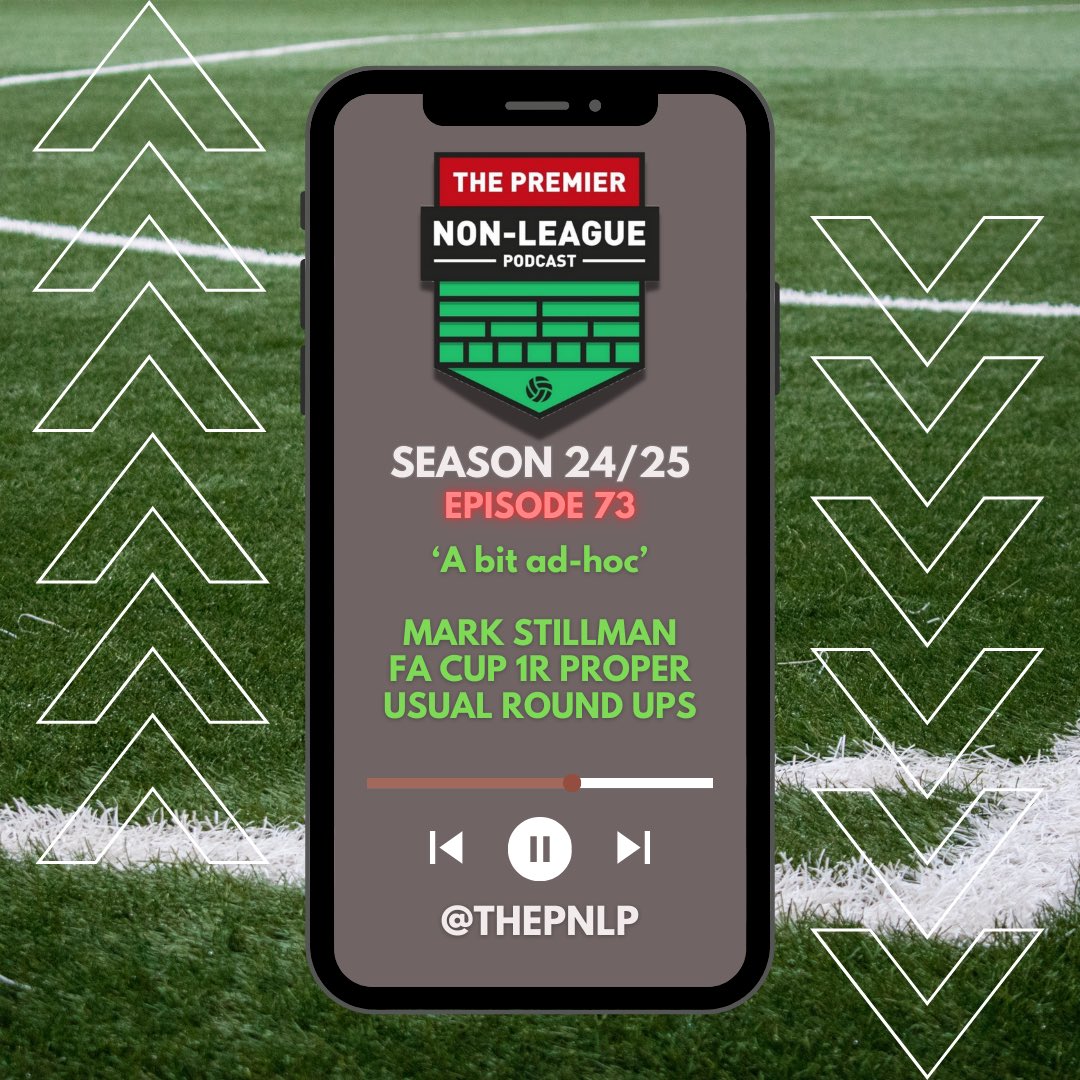 📣 NEW EPISODE ALERT 📣  
Listen to Episode 73 ➡️ Linktr.ee/thepnlp 
🔴⚫️🟢
‘A bit ad-hoc’
Pete, Dave &amp; Chris speak to Bath City’s Mark Stillman, discuss FA Cup 1R draw, the value of programmes and usual round ups! Let us know your thoughts! ⬇️