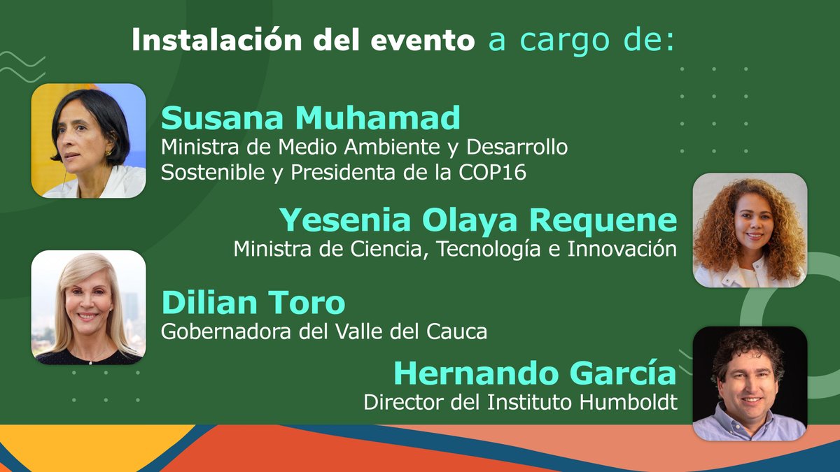 Este 22 de octubre en la #COP16Colombia, líderes y expertos debatirán sobre el acceso y distribución de beneficios de los recursos genéticos. ¡No te lo pierdas! 🗓️ 1:30 p.m., Zona Azul. 

Un evento en alianza con <a href="/inst_humboldt/">Instituto Humboldt</a>, @MinambienteCo y <a href="/GobValle/">Gobernación Valle del Cauca</a>.
#PazConLaNaturaleza
