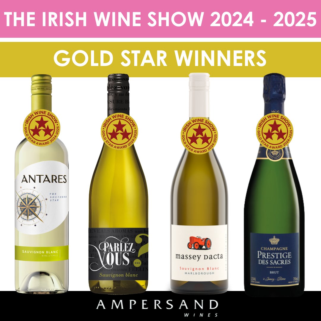 Ampersand won 4 GOLD STAR AWARDS for the Antares Sauvignon Blanc 2024, Parlez Vous 2023, Massey Dacta Sauvignon Blanc 2023, &amp; Prestige des Sacres Champagne Brut NV⭐️
<a href="/NOffLA/">NOffLA</a>