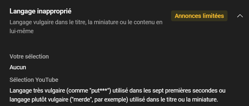 MontCorvo_Off's tweet photo. Notre vidéo est interdite aux mineurs pour RIEN, la remarque indiquée est simplement FAUSSE.

Langage vulgaire en miniature ???? 
Langage très vulgaire dans les 7 premières secondes ?????? 

Je crois sérieusement que le bot Youtube à compris le mot PUISSANCE comme PU** à la 6eme seconde. 

C'est n'imp @YTCreateurs @TeamYouTube @YouTube svp faite un truc