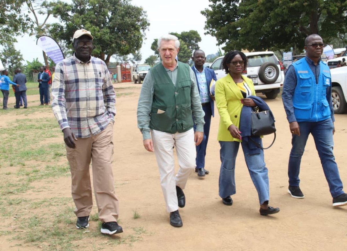 Charles Odongtho (@codongtho) on Twitter photo The <a href="/Refugees/">UNHCR, the UN Refugee Agency</a> High Commissioner, <a href="/FilippoGrandi/">Filippo Grandi</a>,has arrived in Rwamwanja Refugee Settlement for a visit,accompanied by Hilary Onek,Minister of Relief,Disaster Preparedness and Refugees.He was received by Kamwenge District leadership,Refugee Desk Officers,UNHCR& other partners. The <a href="/Refugees/">UNHCR, the UN Refugee Agency</a> High Commissioner, <a href="/FilippoGrandi/">Filippo Grandi</a>,has arrived in Rwamwanja Refugee Settlement for a visit,accompanied by Hilary Onek,Minister of Relief,Disaster Preparedness and Refugees.He was received by Kamwenge District leadership,Refugee Desk Officers,UNHCR& other partners.