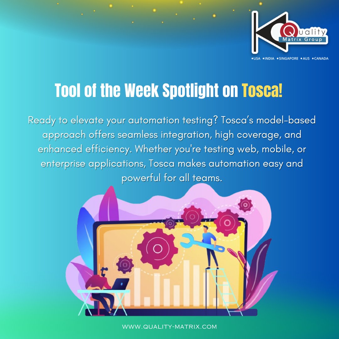 QualityMatrix's tweet image. Tosca is transforming test automation with its scriptless, model-based approach. Simplify testing, improve efficiency, and accelerate your software delivery with Tosca. Have you tried it yet?
quality-matrix.com
#Tosca #TestAutomation #ScriptlessAutomation #QA #Software