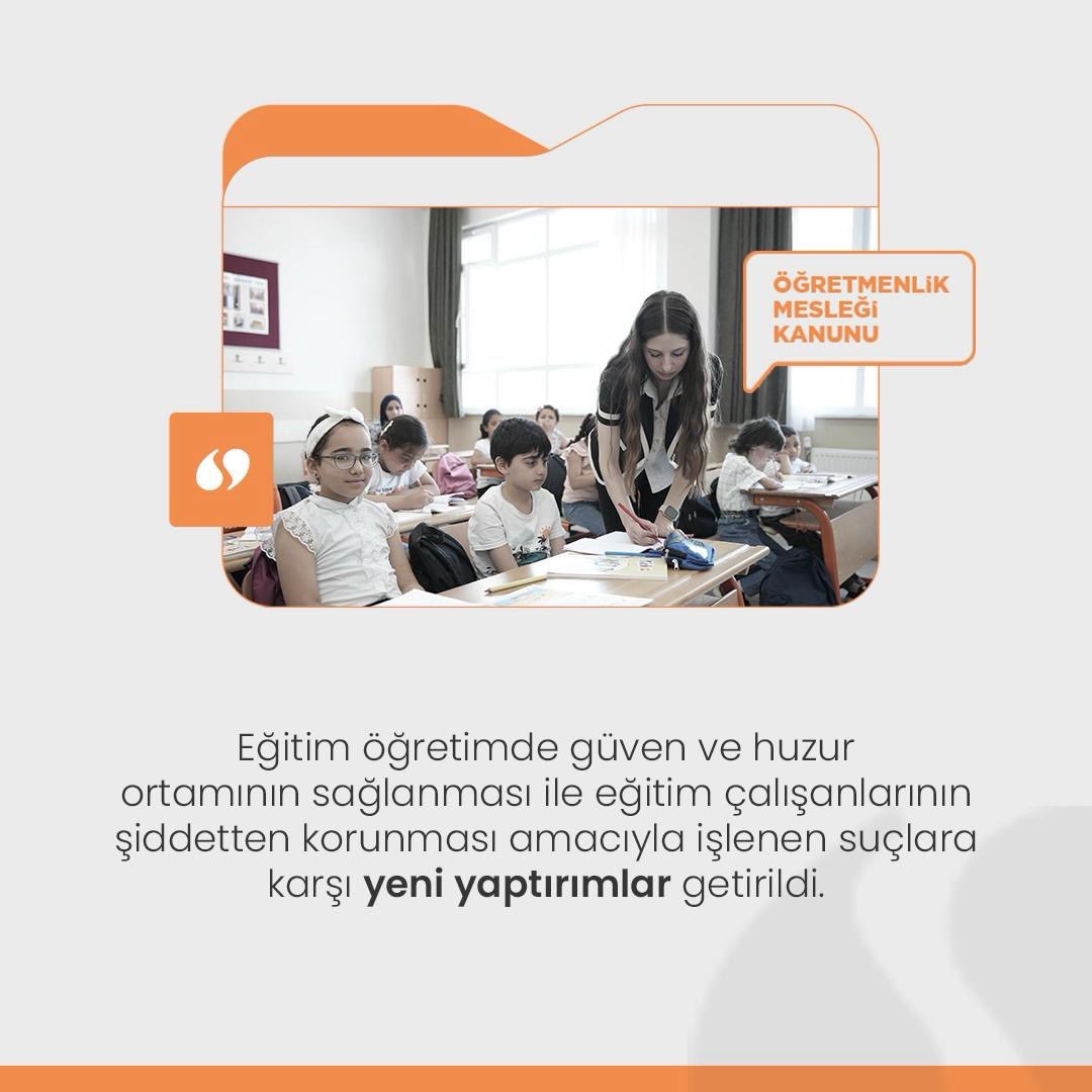 Öğretmenlerin mesleğe girişleri, meslek içinde ilerlemeleri, mesleki gelişimleri, hak, ödev ve sorumlulukları gibi birçok hususları düzenleyen Öğretmenlik Mesleği Kanunu Resmî Gazete’de yayımlandı.

<a href="/tcmeb/">Millî Eğitim Bakanlığı</a>
<a href="/konyamem/">Konya İl MEM</a> 
<a href="/selcukluilcemem/">Selçuklu İlçe Milli Eğitim Müdürlüğü</a> 
<a href="/gokhanmurat1/">Murat YİĞİT</a> 
<a href="/TuranKAYACILAR/">Turan KAYACILAR</a>