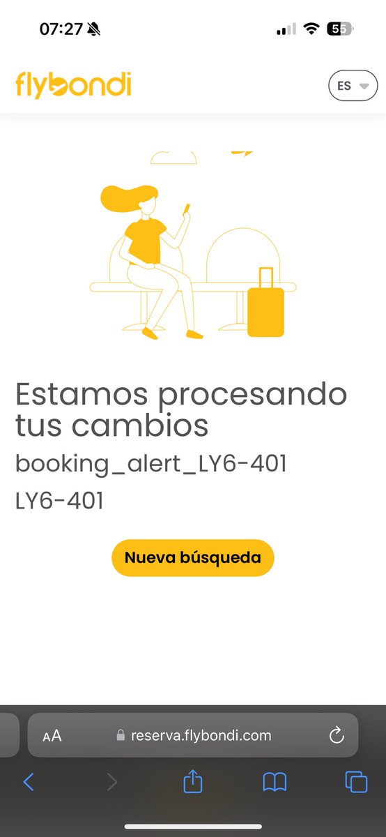 Paumayer_'s tweet photo. @flybondioficial no me deja visualizar mi reserva para hacer el check in después de los mil cambios que me hicieron en el vuelo. Como hago? https://t.co/xGsjs95oIp