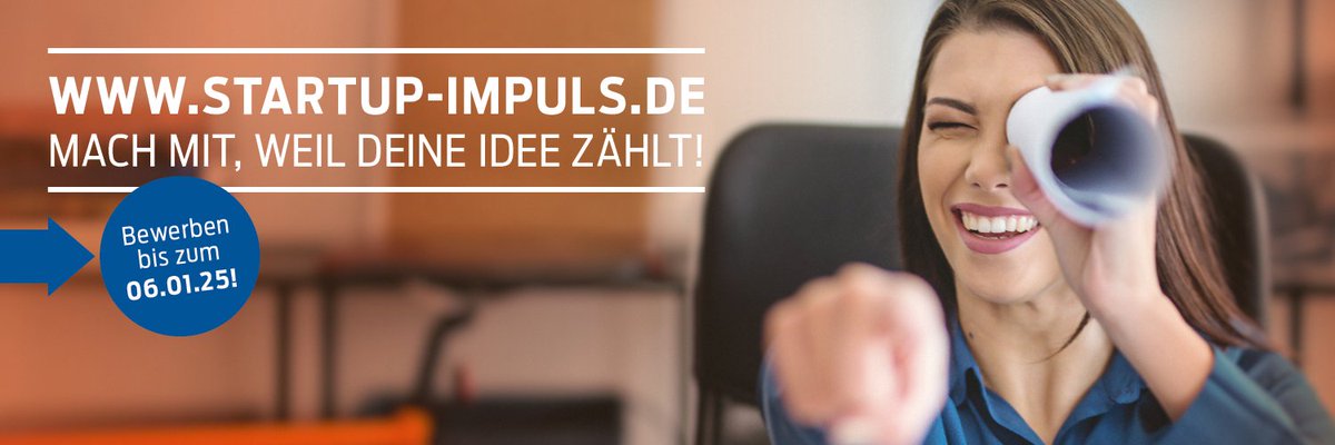 Beim Gründungswettbewerb Startup-Impuls gibt´s wieder Preise im Wert von 100.000 Euro für gute Ideen. Jetzt bewerben: startup-impuls.de