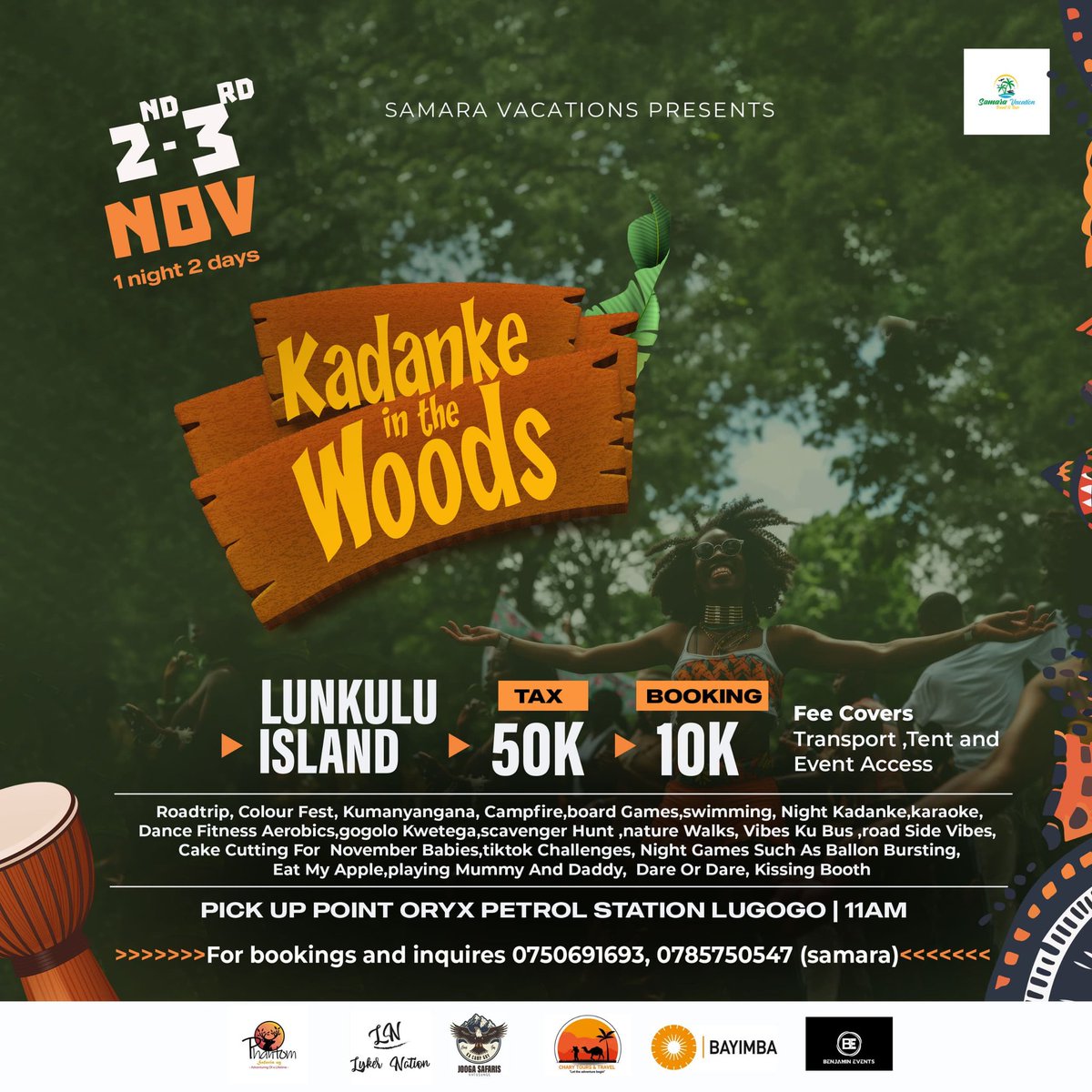 SAMARA VACATION (@samaravacation) on Twitter photo JOIN THE EXCITEMENT 🔥 BOOK now 
Official payment methods  #kadankeinthewoods 
Elijah kitaka Range rover Allan toniks Bweranyangi Rihanna Dark arts Busenyi rdc Man City Eritreans Rickman UsuryvKyanja JOIN THE EXCITEMENT 🔥 BOOK now 
Official payment methods  #kadankeinthewoods 
Elijah kitaka Range rover Allan toniks Bweranyangi Rihanna Dark arts Busenyi rdc Man City Eritreans Rickman UsuryvKyanja