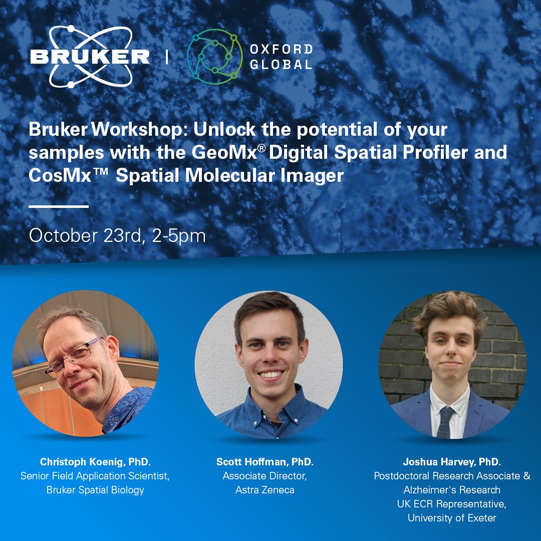 brukerspatial's tweet image. Heading to #NextGenOmics24 in London?
Join our workshop on Oct 28 to explore how GeoMx DSP & CosMx SMI are advancing spatial biology! Hear from Scott Hoffmann & Joshua Harvey, plus a panel on the future of #SpatialMultiomics
👉nanostring.com/events/oxford-…
#OGOmics